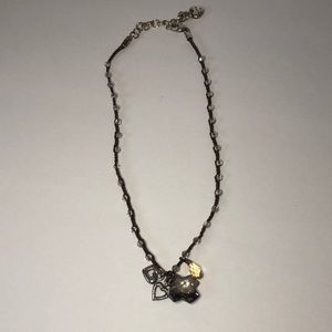 Brighton Kharma Brown Cord & Crystal Neckace